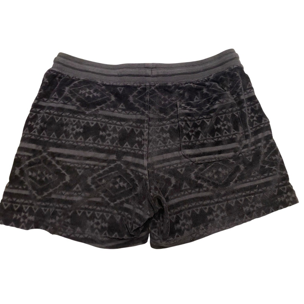 Chubbies Mens Medium Lounge Shorts Black Velour Geometric Aztec 5.5 Inseam - Picture 7 of 8